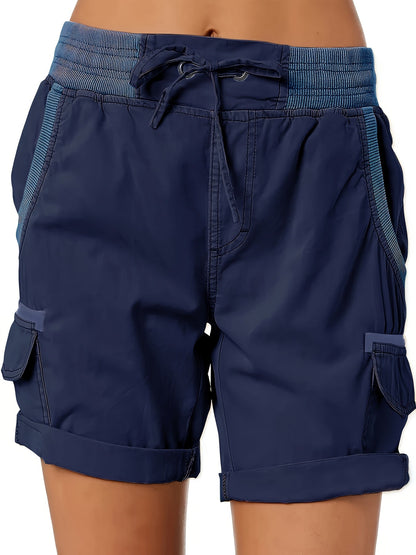 Damen Cargo-Bermuda Shorts mit Kordelzug – Bequemer Freizeit-Style für Sommer & Alltag
