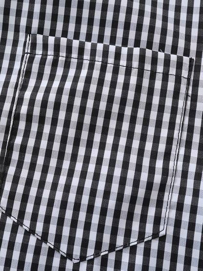 Herren Kurzarm Freizeithemd mit Karomuster und Brusttasche – Perfekt für Alltag und Sommer