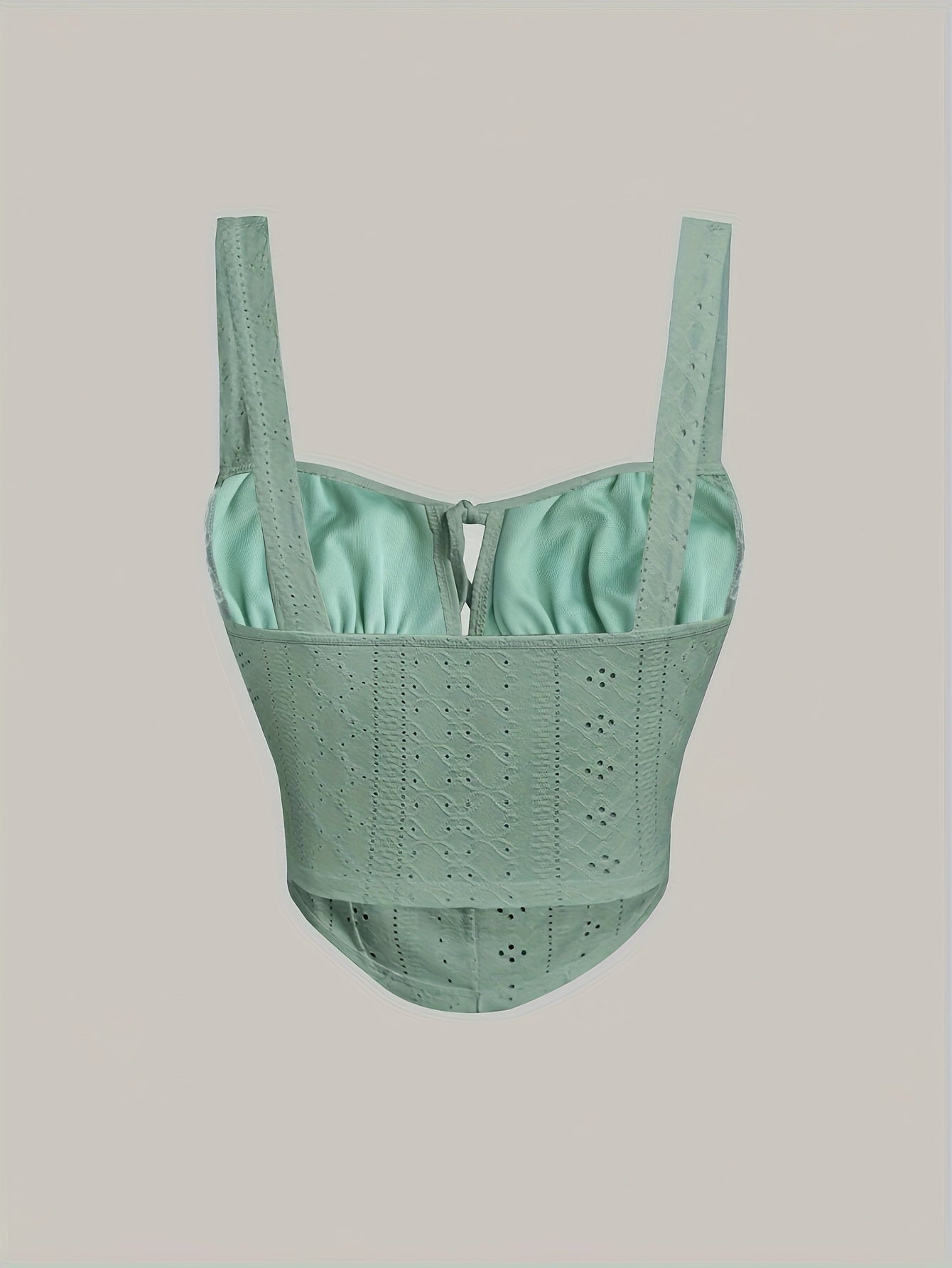 Damen Bustier Top im Corsagen-Stil mit Stickerei und Schleifendetail – Modisches Sommer-Oberteil für Alltag und Party