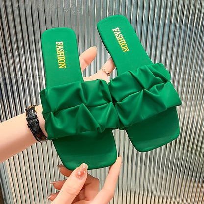 Damen Modische Slip-On Slides mit Gepolstertem Riemen – Bequeme Freizeitsandalen für Alltag & Freizeit