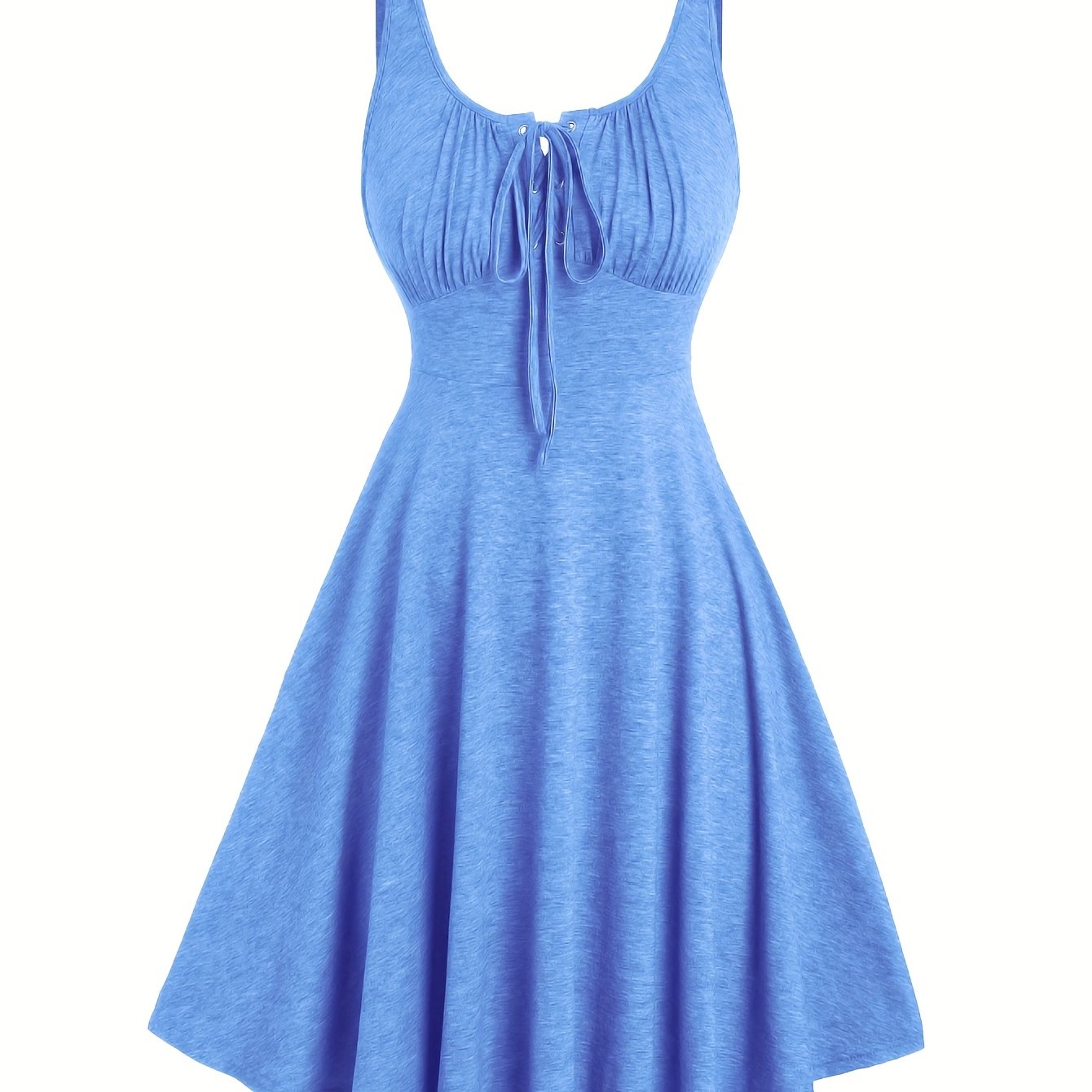 Damen Skaterkleid im Freizeitstil mit Schnürung und Schwingrock – Ideal für Alltag und Sommer