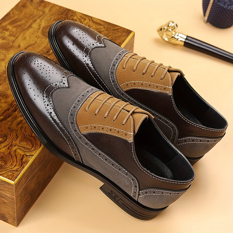 Herren Business Brogue Oxford Schuhe – Eleganter Vintage-Stil für Alltag & Büro