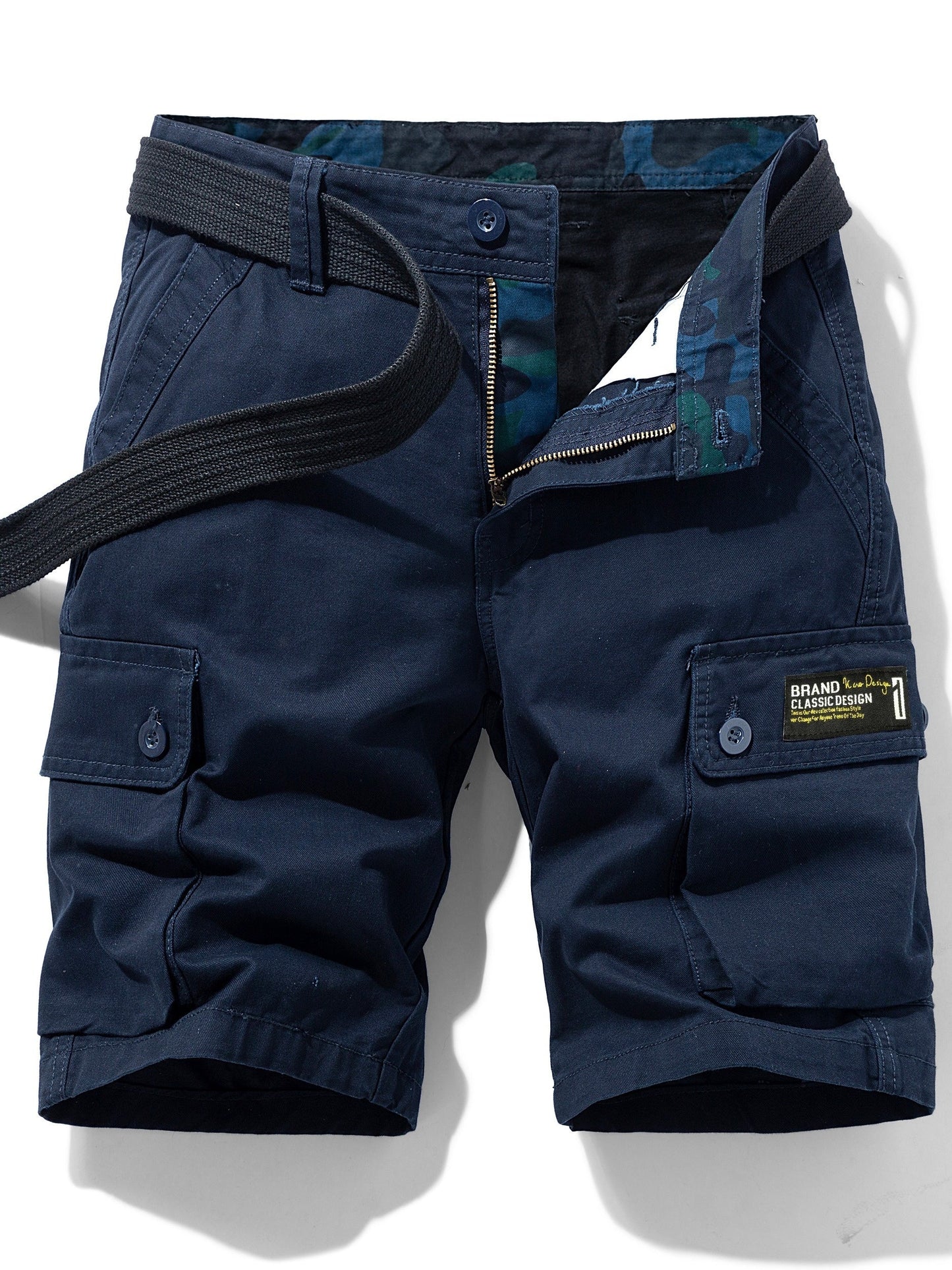 Herren Cargo Shorts Freizeit Klassisch mit Gürtel und Taschen