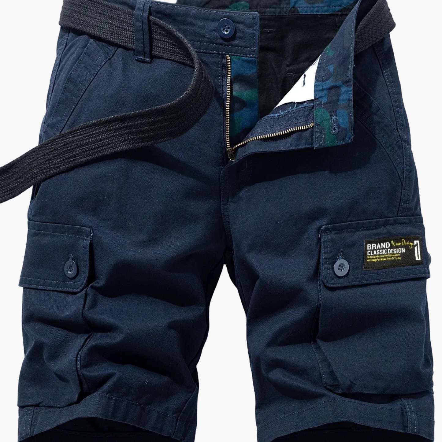 Herren Cargo Shorts Freizeit Klassisch mit Gürtel und Taschen