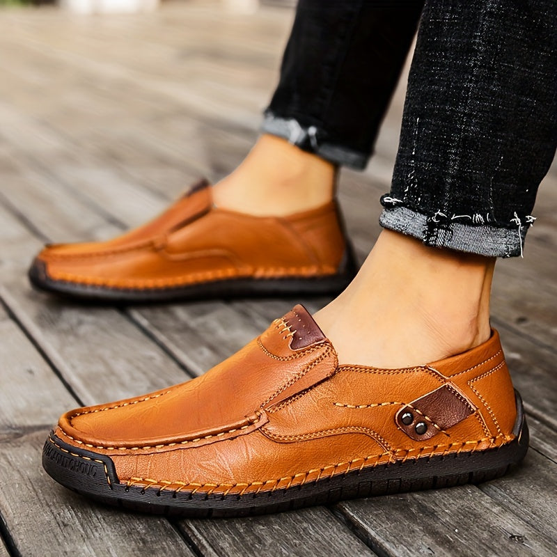 Herren Mokassin-Slipper – Bequeme Vintage-Slipper für Alltag und Freizeit