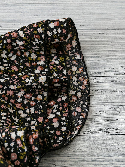 Damen Sommer Blusenshirt mit Rüschen und Blumendruck – Luftiges Freizeit Top
