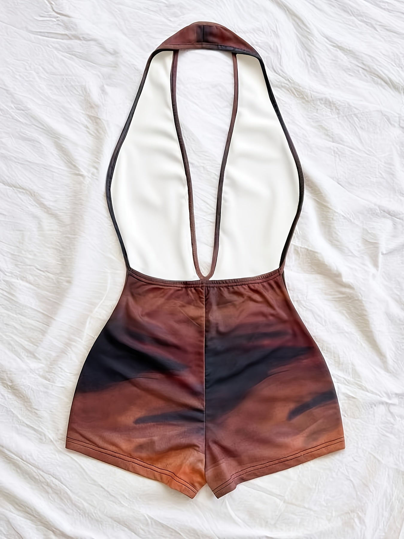 Damen Jumpsuit mit tiefem Ausschnitt und Animalprint – Trendiger Einteiler für Party, Strand & Urlaub