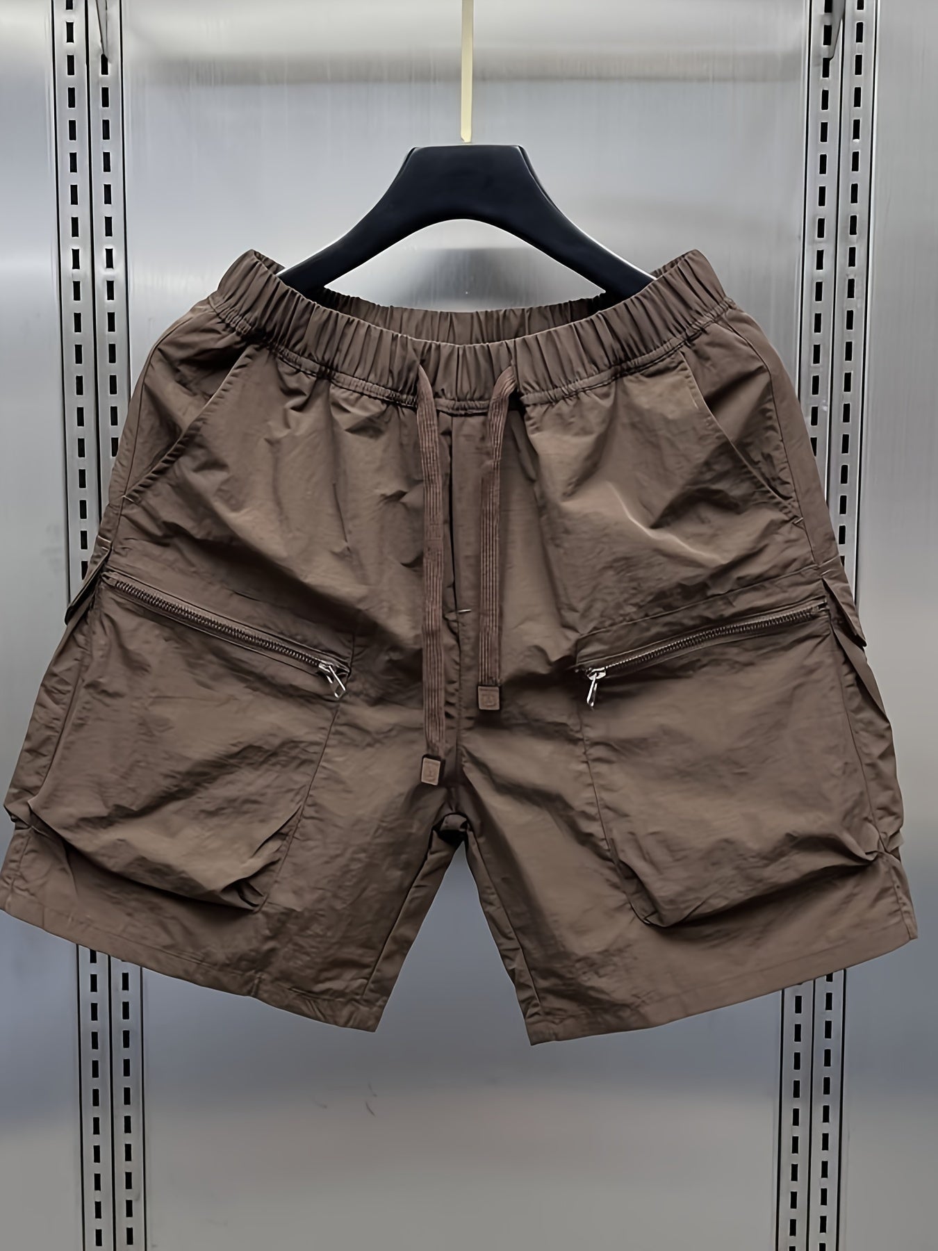 Herren Utility Cargo Shorts mit Reißverschlusstaschen – Funktionale Freizeitshorts für Outdoor & Urban Style