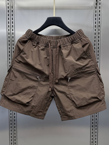 Herren Utility Cargo Shorts mit Reißverschlusstaschen – Funktionale Freizeitshorts für Outdoor & Urban Style