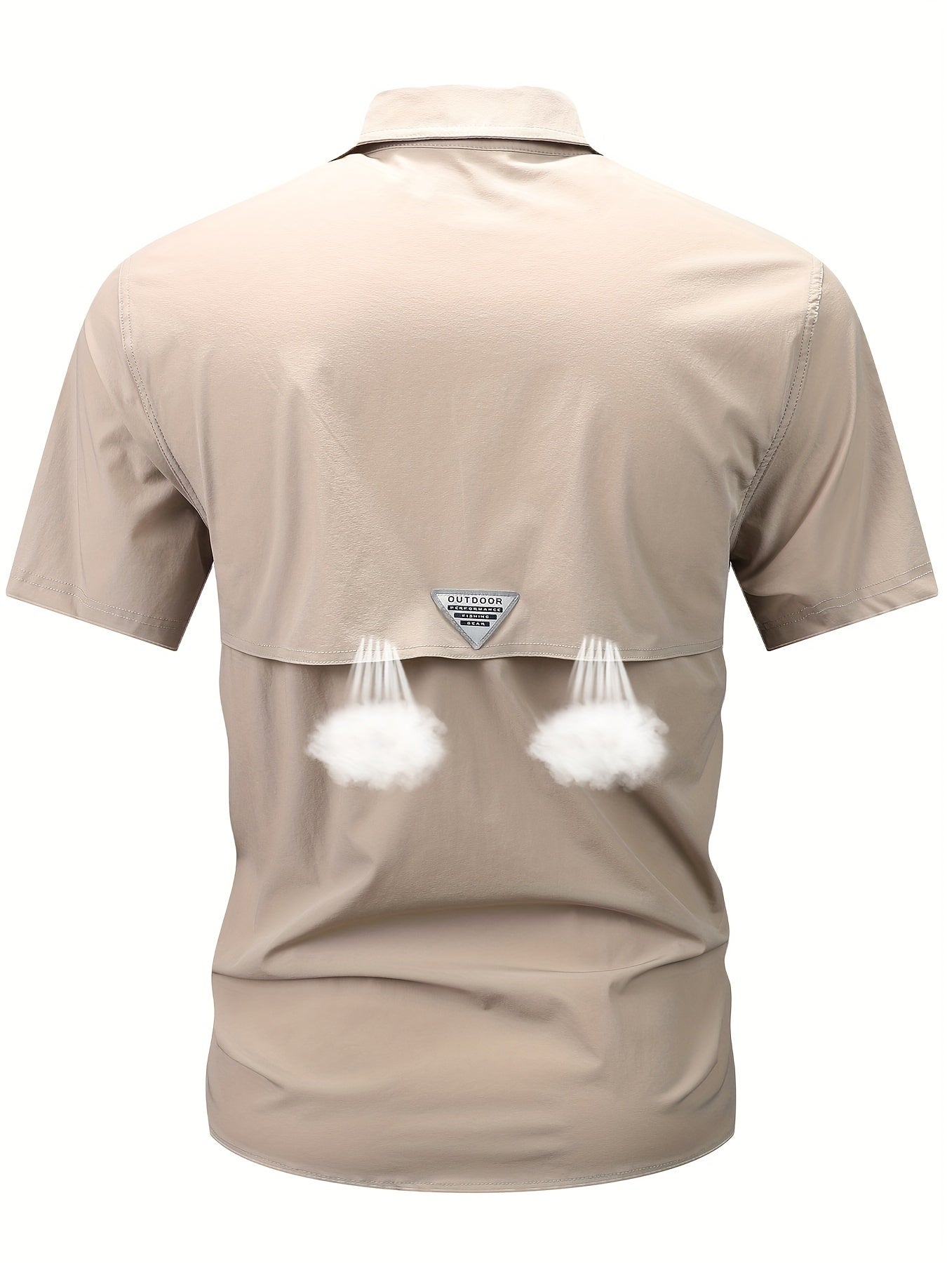 Herren Outdoor Kurzarmhemd mit Belüftung und praktischen Taschen – Funktionelles Freizeithemd