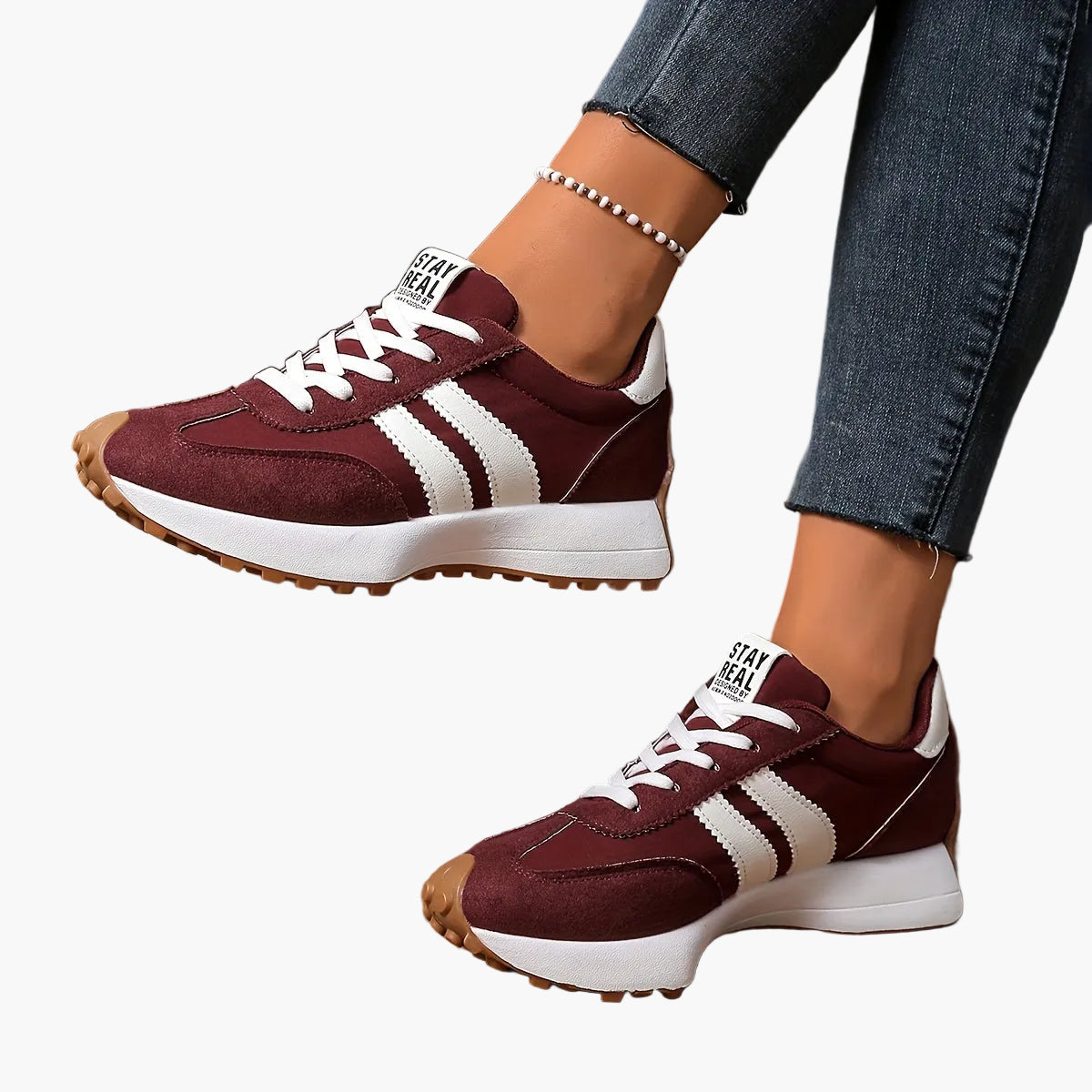 Damen Retro Sneaker im Casual-Stil für Alltag und Freizeit