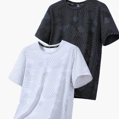 Herren Funktions-T-Shirts – Lässige Sommeroberteile mit tropischem Muster, ideal für Freizeit und Sport