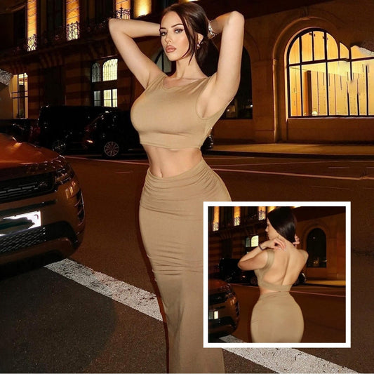 Laura – Elegantes Damen Zweiteiliges Set mit Langem Rock