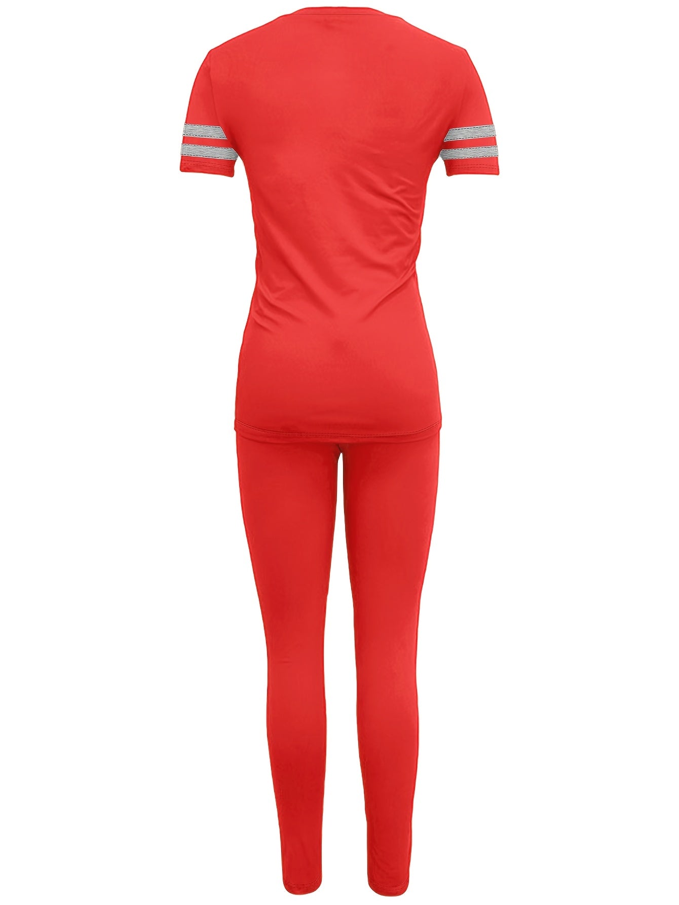 Damen Sportliches Freizeit-Set – Zweiteiliges Outfit mit T-Shirt und Leggings für Alltag & Fitness