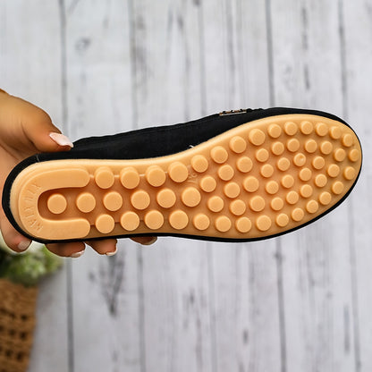 Damen Mokassins Bequeme Slip-On Freizeitschuhe Elegant für Alltag und Büro