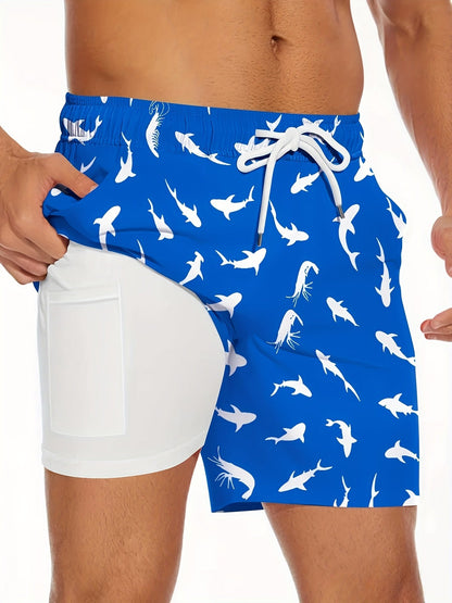 Herren Badeshorts mit Gummienten-Motiv – Lustige Schwimmshorts für Strand und Pool