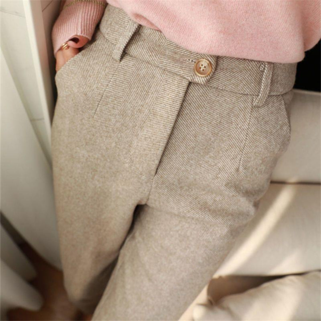 Herren Heritage Herringbone Anzughose – Klassischer Stil für Alltag und Freizeit