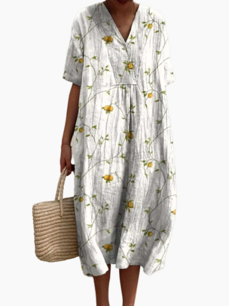 Damen Sommerkleid Boho Stil – Luftiges Freizeitkleid mit Blumenmuster, ideal für Urlaub & Alltag