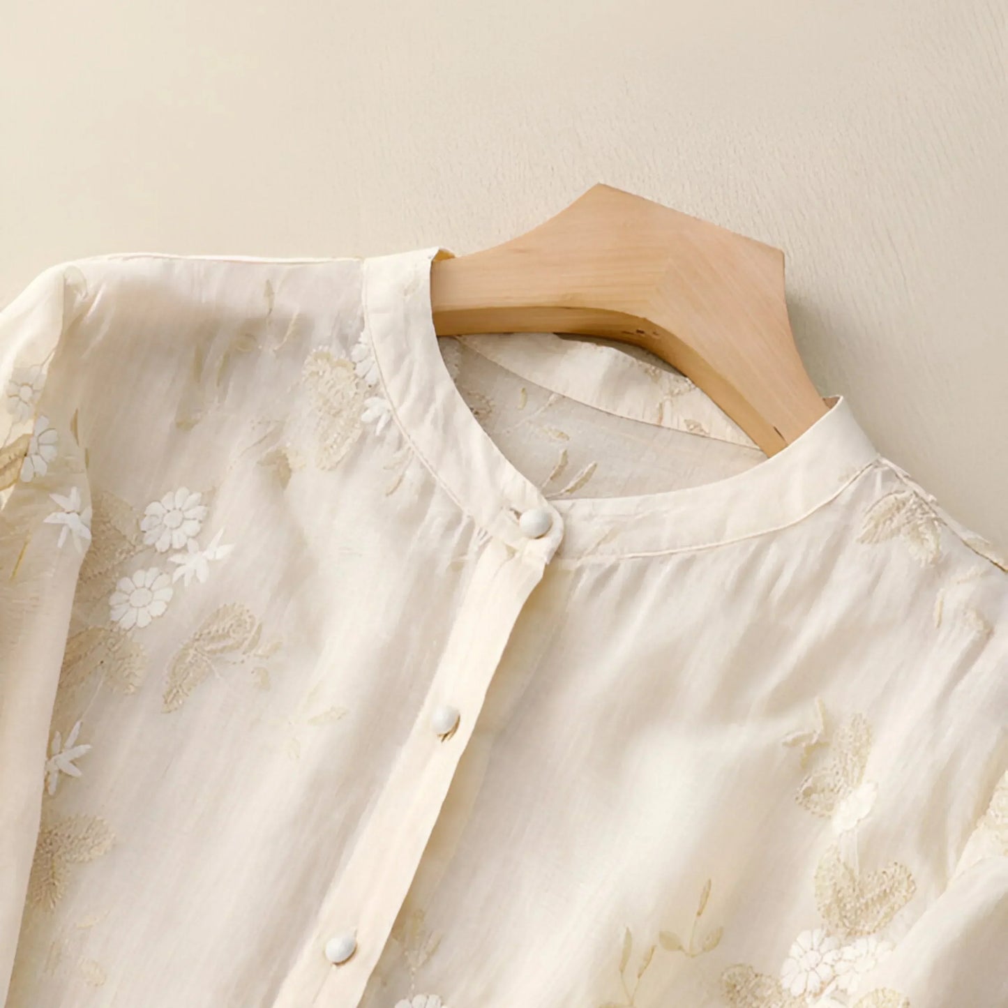 Damen Bluse mit floraler Stickerei und lockerem Schnitt – Elegante Freizeitmode