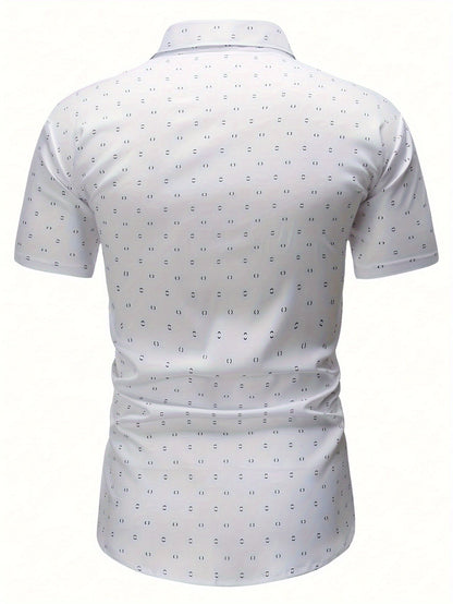 Herren Kurzarm Business Hemd Modern Fit – Elegantes Freizeithemd mit dezentem Muster, ideal fürs Büro und festliche Anlässe