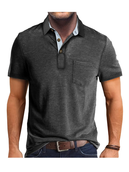 Herren Polohemd mit Brusttasche – Stilvolles Freizeitshirt für Alltag und Büro