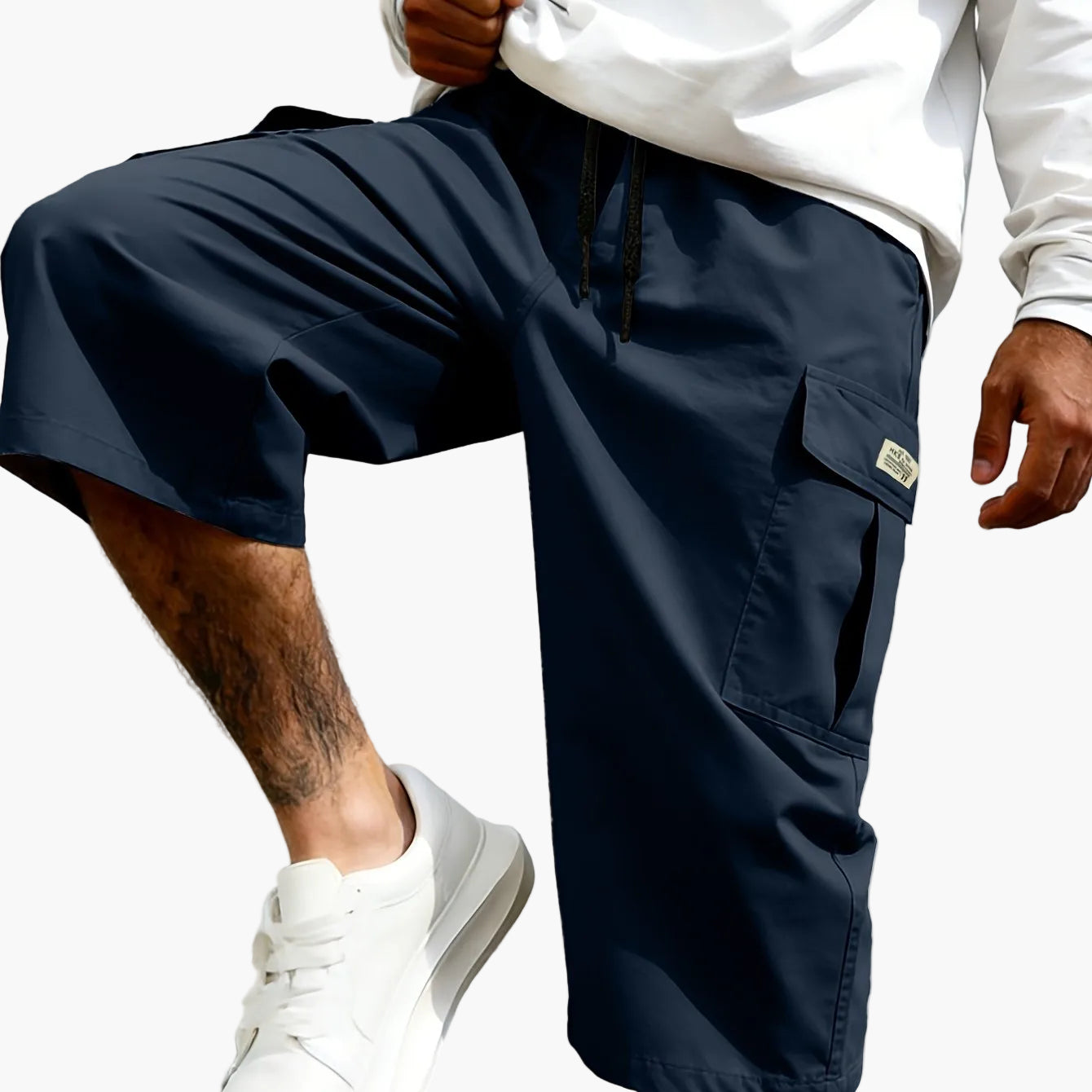 Herren Cargo-Shorts mit Taschen – Lässige Knielange Freizeithose für Alltag & Sport