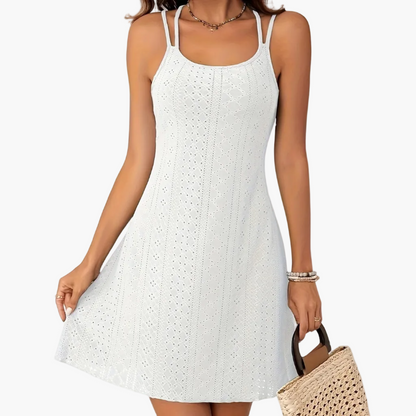Damen Sommer Strandkleid Elegant A-Linie mit Doppelträgern – Perfekt für Freizeit und Urlaub