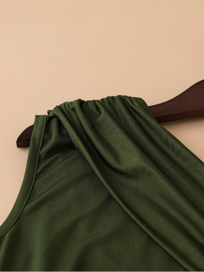 Damen Ein-Schulter-Einteiler mit Shorts – Eleganter Sommer-Jumpsuit für Freizeit & Urlaub