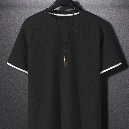 Herren T-Shirt Modern Kurzarm mit Struktur – Stilvolles Freizeitshirt, Lässiger Look, Urbaner Allrounder