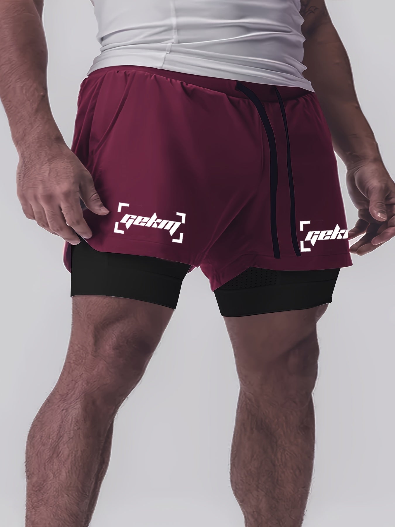 Herren Trainingsshorts mit 2-in-1-Design für Fitness und Sport