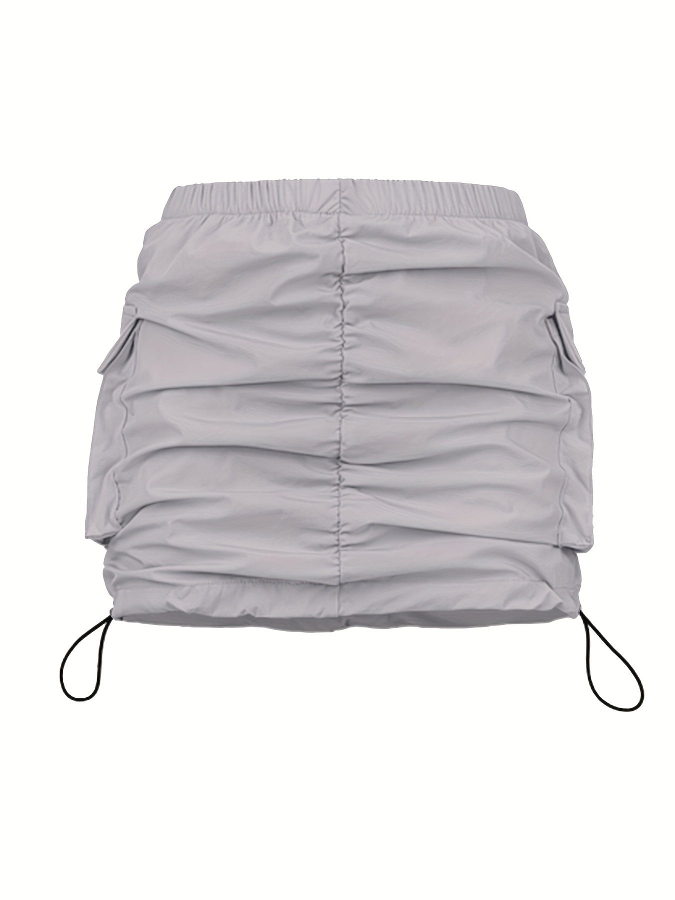 Damen Utility Minirock mit Kordelzug und Cargo-Taschen – Moderner Streetstyle