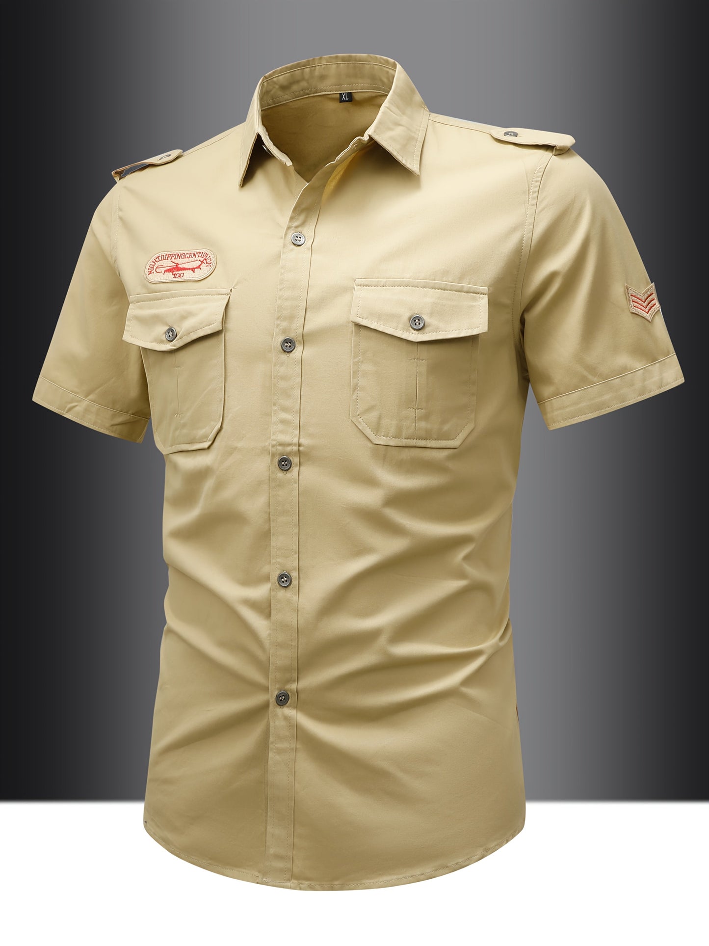 Herren Utility Hemd im Military Style – Kurzarm, Freizeit, Outdoor
