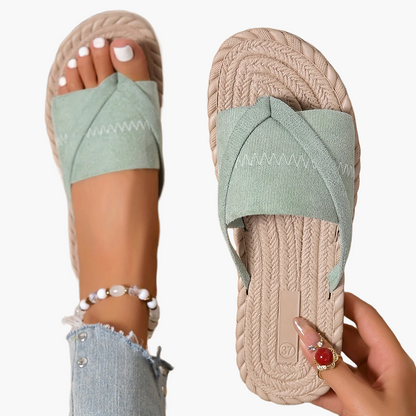 Damen Komfort-Sandalen im Preppy-Stil für Freizeit und Sommer