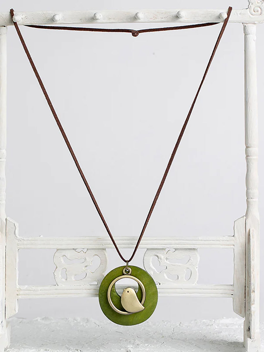 Unisex Vintage Halskette mit Retro-Vogelanhänger – Statement Schmuck für besondere Anlässe