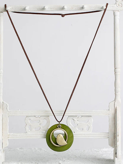 Unisex Vintage Halskette mit Retro-Vogelanhänger – Statement Schmuck für besondere Anlässe
