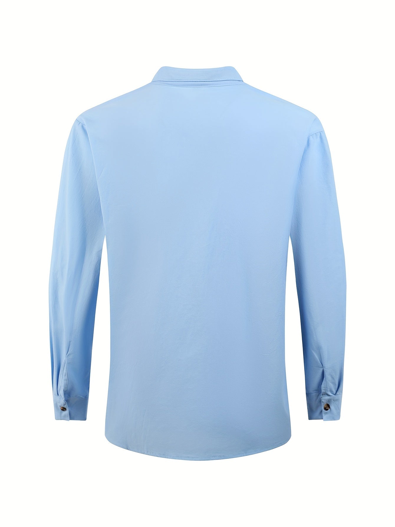 Herren Stehkragen Hemd Elegant Freizeit Langarm Modernes Design