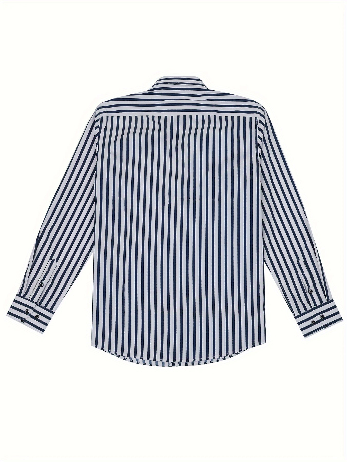Herren Business-Freizeit Hemd mit modischen Streifen – Slim Fit, Langarm, Ideal für Büro und Alltag