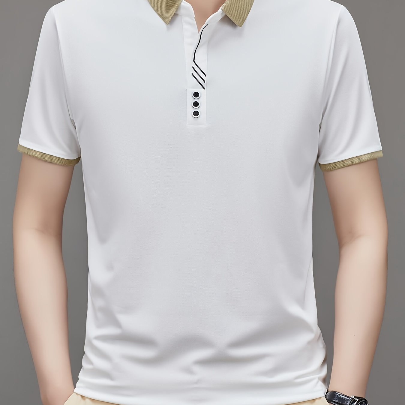 Herren Polohemd mit Kontrastkragen – Stilvolles Freizeit- und Business-Poloshirt