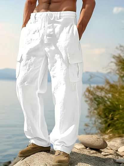 Herren Cargo-Loungehose mit weitem Schnitt und Kordelzug – Entspannte Freizeithose für Outdoor & Alltag