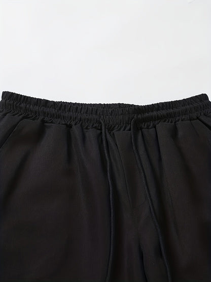 Herren Sommer Freizeit Set – Kurzarm Hemd mit Palmenmuster & Shorts, Perfekt für Urlaub und Strand