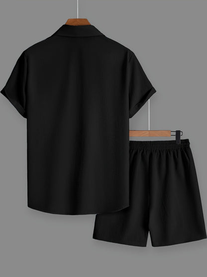 Herren Freizeit Set – Kurzarm Hemd und Shorts für entspannte Anlässe