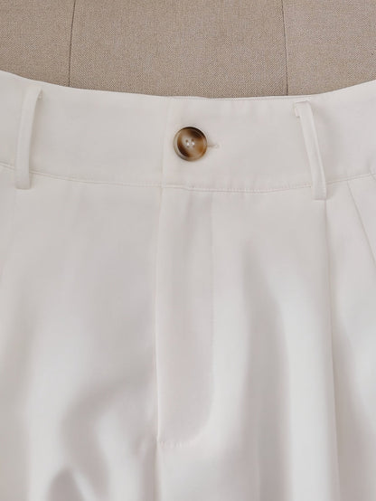 Damen Elegante High-Waist Shorts mit Gürtel – Perfekt für Alltag & Büro