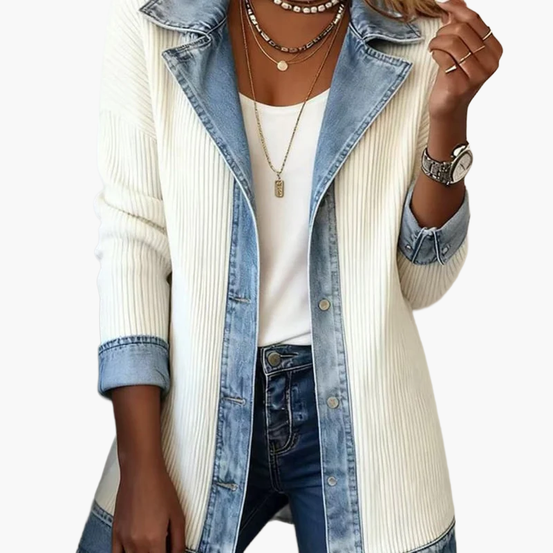 Damen Blazer im Denim-Look – Eleganter Casual Style für Business & Freizeit