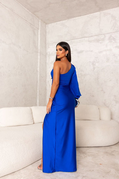 Damen Abendkleid Eleganter Ein-Schulter-Look mit Drapierung für besondere Anlässe