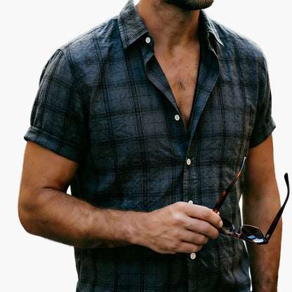 Herren Kurzarm Freizeithemd im Karo-Look – Lässiger Sommerstil für Alltag und Urlaub