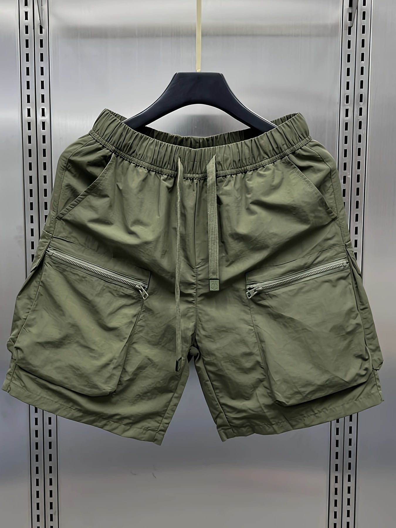 Herren Utility Cargo Shorts mit Reißverschlusstaschen – Funktionale Freizeitshorts für Outdoor & Urban Style
