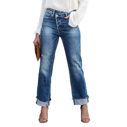 Audrey – Weite Damenjeans im Lässigen Stil