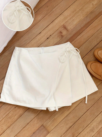 Damen Wickel-Strandskort mit Shorts – Femininer Beach-Look