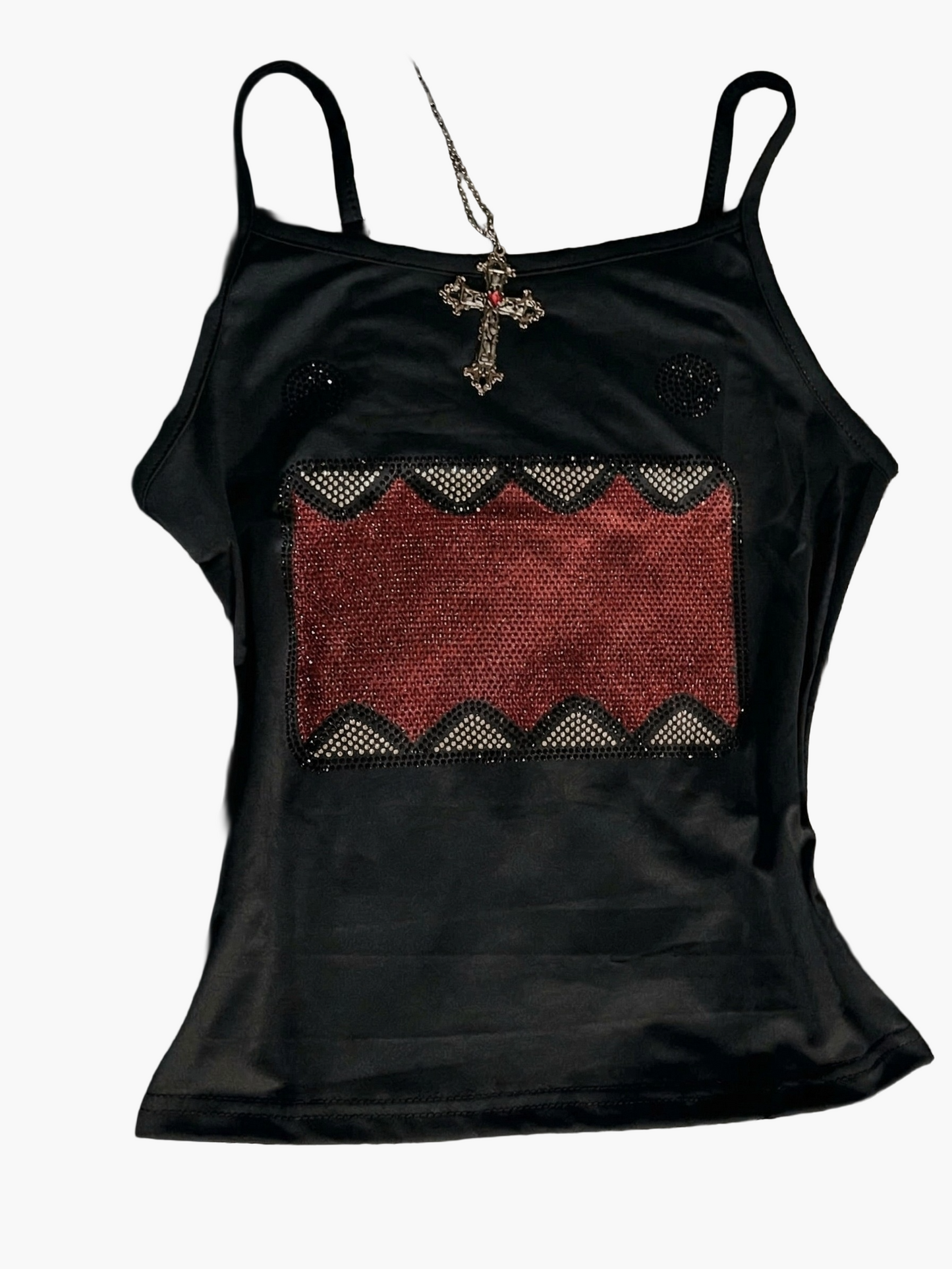 Damen Y2K Streetwear Tanktop mit Cartoon-Motiv und Ripped Jeans – Trendy Urban Style
