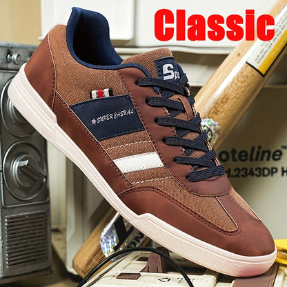 Herren Sneaker Freizeit Vintage Low-Top Sportlicher Straßenschuh